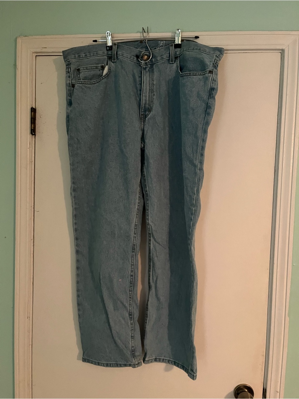 George Men's Straight Jeans Light Blue